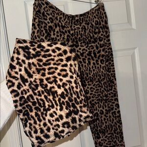 Soma Cheetah Print Pajama Pants